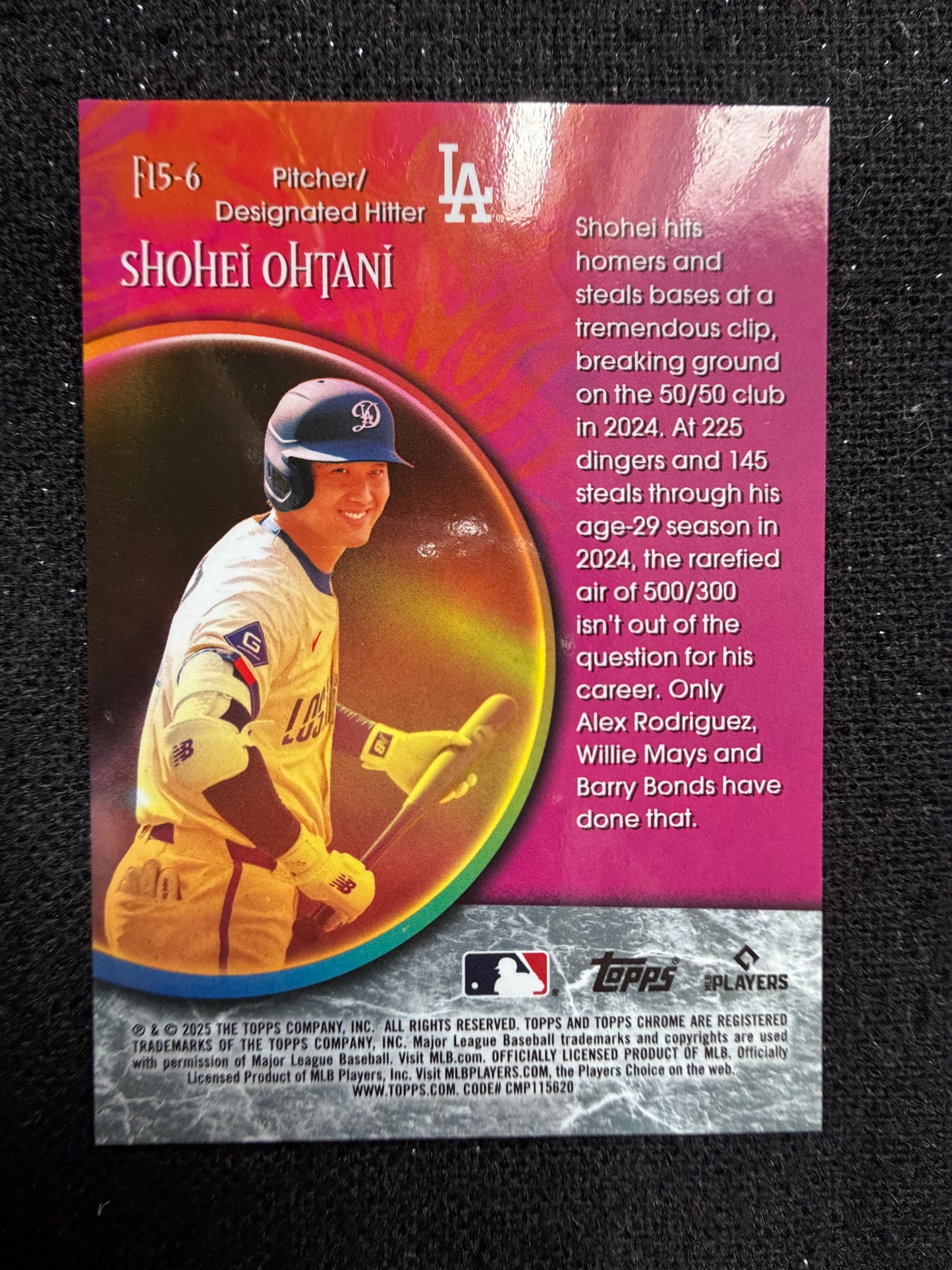 1/1 Shohei Ohtani 2025 Topps Chrome FORTUNE 15 MLB Card Los Angeles Dodgers